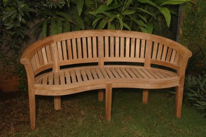 Curve Bench with Extra Thick Wood