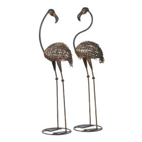 Metal Wild Flamingo Statues