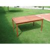 Rectangle Solid Wood Dining Table with Center Umbrella Hole