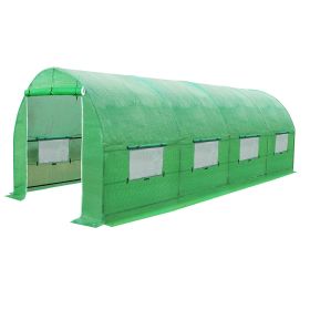 Garden Greenhouse Kit with Green PE Cover