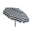 6 Foot Black & White Striped Drape Umbrella