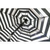 6 Foot Black & White Striped Drape Umbrella