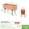 Copper Flower Box with Folding Stand