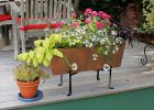 Copper Flower Box with Folding Stand