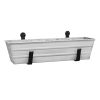 Small White Flower Box with Wall Brackets