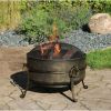 24-inch Diameter Steel Cauldron Wood Burning Fire Pit