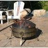 24-inch Diameter Steel Cauldron Wood Burning Fire Pit