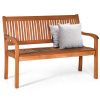 Slatted 2 Seater Eucalyptus Bench