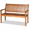 Slatted 2 Seater Eucalyptus Bench