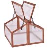 Double Box Wooden Small Portable Garden Greenhouse