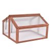 Double Box Wooden Small Portable Garden Greenhouse