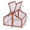 Double Box Wooden Small Portable Garden Greenhouse