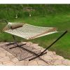 Desert Stripe Rope Hammock Set with Stand Pad and Pillow