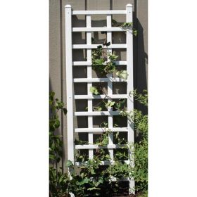 White Vinyl Wall Trellis: Made in USA