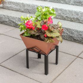 Marion I Copper Plated Flower Box/Planter