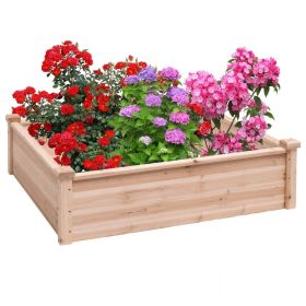 Solid Fir Raised Garden Bed Planter Box