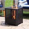 Small Grelha Square Fire Pit with Grilling Grate