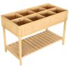 FarmHome 8-Grid Fir Raised Garden Planter Box