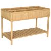 FarmHome 8-Grid Fir Raised Garden Planter Box