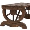 Rustic Fir Wood Wheel Bench