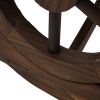 Rustic Fir Wood Wheel Bench