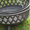 Bronze Fire Pit with Grill Grate Spark Screen Cover