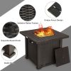 Square Propane Gas Fire Pit Table with Adjustable Flame