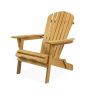 All Weather Large Foldable Adirondack Chair with Natural Finish