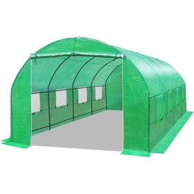 Greenhouse With Heavy Duty Steel Frame & Green PE Cover