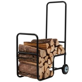 Black Large Firewood Cart