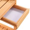 Wooden Potting Bench with Storage Drawer