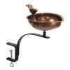 Heart Shaped Birdbath with Rail Mount Bracket