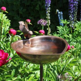 Heart Shaped Birdbath on Stake