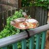 Hummingbird Birdbath with Over Rail Bracket