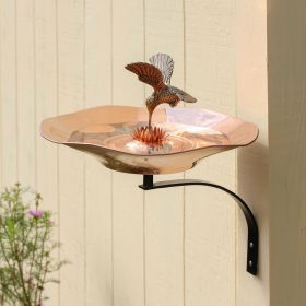 Hummingbird Birdbath with Wall Mount Bracket