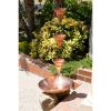 Hammered Copper Anchoring Basin for Rain Chain