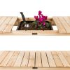 Garden Wood Potting Bench with Expandable Top & Food Grade Plastic Sink