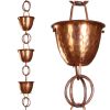 Hammered Copper Cups Rain Chain Gutter Downspout Alternative