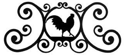 Rooster Over Door Plaque