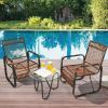 3-Piece Patio Rattan Furniture Set