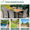 Patio Wicker & Acacia Dining Set