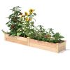 FarmHome Narrow Cedar Wood Raised Garden Bed - Made in USA