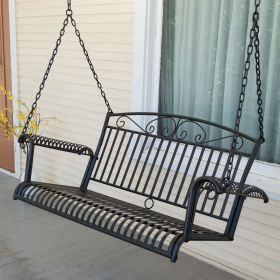 Black Wrought Iron Patio Swing