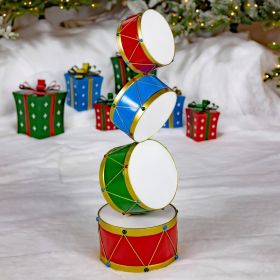 "Aaron" the Christmas Drum Decorative Display Tower