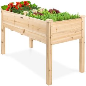 Farmhome Wood Raised Garden Bed with Drainage Holes