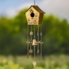 Assorted Style Hanging Birdhouse Wind Chimes-Set of 6