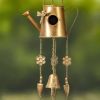 Assorted Style Hanging Birdhouse Wind Chimes-Set of 6