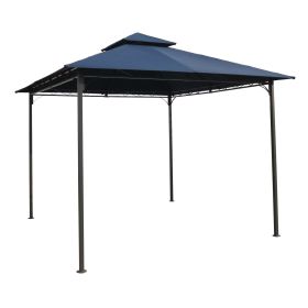 Blue Garden Gazebo with Iron Frame and Canopy