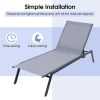 Adjustable Lounger with Lay Flat Position and Quick-Drying Fabric