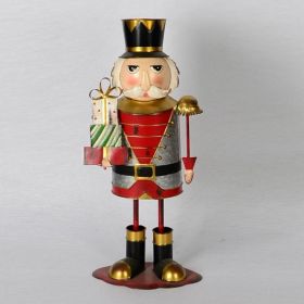 "Nikolai" Metal Nutcracker Figurine with Gifts